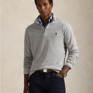 Ralph Lauren Light Gray Quarter-Zip Polo